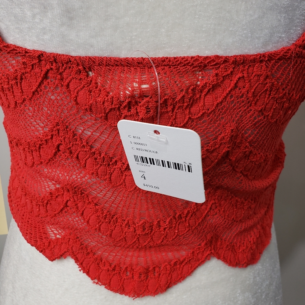 Free people nightcap bralette red lace size 4 nwt - Picture 5 of 8